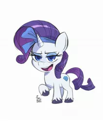 Size: 2480x2924 | Tagged: safe, artist:fanzeem, derpibooru import, rarity, pony, unicorn, my little pony: pony life, eyeshadow, female, headband, image, jpeg, makeup, mare, open mouth, simple background, solo, unshorn fetlocks, white background