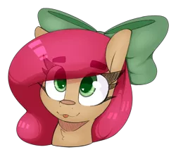 Size: 2712x2340 | Tagged: safe, artist:lockheart, derpibooru import, oc, oc:cherry sweetheart, unofficial characters only, earth pony, pony, :p, bow, bust, image, png, simple background, tongue out, transparent background