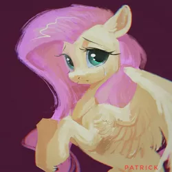 Size: 1482x1481 | Tagged: safe, artist:paipaishuaige, derpibooru import, fluttershy, pegasus, pony, crying, female, image, jpeg, looking at you, meta, sad, simple background, solo, twitter