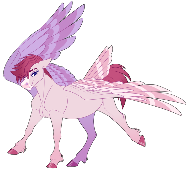 Size: 2200x2000 | Tagged: safe, artist:uunicornicc, derpibooru import, oc, pegasus, pony, colored wings, female, image, mare, png, simple background, solo, tail, tail feathers, transparent background, two toned wings, wings