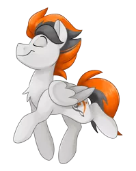 Size: 1986x2493 | Tagged: safe, artist:luximus17, derpibooru import, oc, oc:sukko, unofficial characters only, pegasus, pony, chest fluff, commission, eyes closed, image, male, png, simple background, smiling, smirk, smug, solo, stallion, transparent background