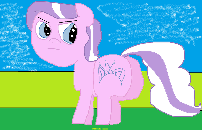 Size: 2052x1328 | Tagged: safe, artist:coltfan97, derpibooru import, diamond tiara, earth pony, pony, 1000 hours in ms paint, angry, blue sky, butt, diamond buttiara, expressions, image, png