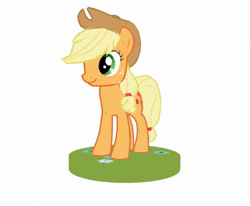Size: 640x528 | Tagged: safe, artist:soo-ling lyle tassell, official, applejack, earth pony, 3d, 3d model, animated, applejack's hat, ar game, augmented reality, cowboy hat, female, hat, image, simple background, solo, turnaround, turntable, unity, unreleased, webm, white background