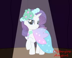 Size: 1280x1040 | Tagged: safe, artist:1mber_angul, derpibooru import, rarity, pony, unicorn, act, beautiful, clothes, curtains, dress, fashion, image, modeling, png, show