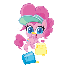 Size: 480x480 | Tagged: safe, derpibooru import, official, pinkie pie, earth pony, pony, my little pony: pony life, animated, gif, image, simple background, transparent background