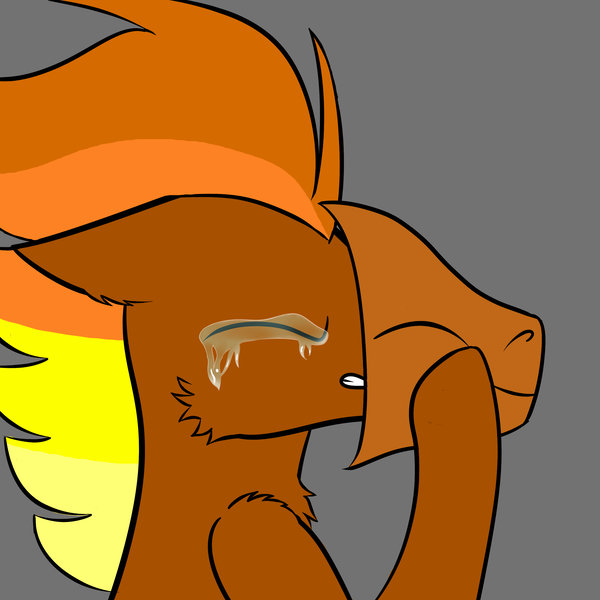 Size: 2500x2500 | Tagged: safe, artist:windy, derpibooru import, oc, oc:windflyer, pegasus, pony, cheek fluff, chest fluff, depressed, depression, ear fluff, floppy ears, gray background, gritted teeth, image, mask, pegasus oc, png, simple background, vent art, wings