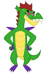 Size: 662x1080 | Tagged: artist needed, safe, derpibooru import, edit, vector edit, garble, five nights at freddy's, five nights at freddy's security breach, image, male, missing accessory, montgomery gator, png, vector