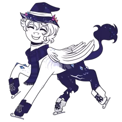 Size: 2800x2800 | Tagged: safe, artist:kikirdcz, derpibooru import, oc, oc:cosmos, pegasus, pony, clothes, hat, image, male, png, scarf, simple background, solo, stallion, transparent background, witch hat