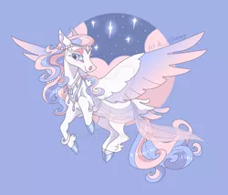 Size: 1600x1368 | Tagged: safe, artist:k-eilonwy, derpibooru import, star catcher, pegasus, pony, deviantart watermark, female, g3, image, jewelry, jpeg, mare, necklace, obtrusive watermark, solo, spread wings, watermark, wings