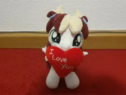 Size: 4032x3024 | Tagged: safe, artist:xeto_de, derpibooru import, oc, oc:vanilla cream, heart, image, irl, jpeg, photo, plushie