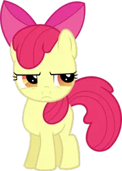 Size: 2068x2900 | Tagged: safe, artist:itchykitchy, derpibooru import, apple bloom, earth pony, pony, apple bloom is not amused, female, filly, foal, high res, image, png, simple background, solo, transparent background, unamused, vector