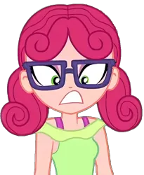 Size: 652x796 | Tagged: safe, derpibooru import, edit, edited screencap, screencap, alizarin bubblegum, equestria girls, equestria girls series, tip toppings, tip toppings: fluttershy, spoiler:choose your own ending (season 2), spoiler:eqg series (season 2), angry, background removed, image, png, simple background, solo, transparent background