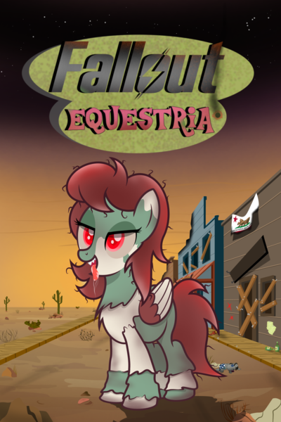 Size: 2000x3000 | Tagged: safe, artist:pizzamovies, derpibooru import, oc, oc:minty blood, unofficial characters only, ghoul, pegasus, pony, undead, fallout equestria, cactus, colored wings, drool, female, heart eyes, image, looking at you, mare, messy mane, png, solo, sunset, tongue out, two toned wings, wingding eyes, wings
