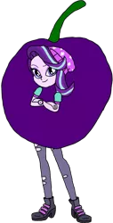 Size: 1127x2217 | Tagged: safe, artist:kigtoons, derpibooru import, starlight glimmer, human, pony, equestria girls, clothes, costume, food, food costume, grape, grape costume, humanized, image, png