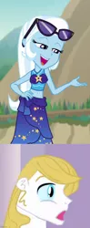 Size: 680x1711 | Tagged: safe, derpibooru import, edit, edited screencap, screencap, prince blueblood, trixie, equestria girls, equestria girls series, forgotten friendship, bedroom eyes, belly button, bikini, bluetrix, clothes, cropped, equestria girls-ified, female, hand on hip, image, male, midriff, png, sarong, shipping, shipping domino, straight, sunglasses, swimsuit