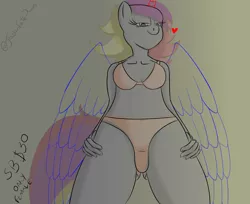 Size: 2450x2000 | Tagged: suggestive, artist:jimmy draws, derpibooru import, oc, oc:annie flamme, alicorn, pegasus, unicorn, auction, auction open, bra, breasts, clothes, commission, horn, image, panties, png, sketch, underwear, wings, your character here
