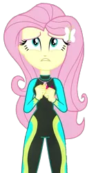 Size: 1142x2048 | Tagged: safe, derpibooru import, edit, edited screencap, screencap, fluttershy, aww... baby turtles, equestria girls, equestria girls series, background removed, clothes, female, image, not a vector, png, simple background, solo, swimsuit, transparent background, wetsuit