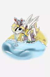 Size: 719x1112 | Tagged: safe, derpibooru import, oc, oc:swift wing, crab, pegasus, pony, eyepatch, female, guardsmare, image, jpeg, mare, royal guard, water, wet, wet mane