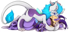 Size: 6593x2894 | Tagged: suggestive, artist:ahekao, derpibooru import, oc, pony, blushing, commission, couple, ear fluff, horns, hug, image, png, rope, tied up