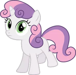 Size: 3000x2973 | Tagged: safe, artist:valadrem, derpibooru import, sweetie belle, pony, unicorn, season 1, stare master, female, filly, foal, image, png, simple background, solo, transparent background, vector