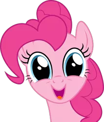 Size: 2550x3000 | Tagged: safe, artist:valadrem, derpibooru import, pinkie pie, pony, pinkie apple pie, season 4, image, looking at you, open mouth, open smile, png, simple background, smiling, smiling at you, staring into your soul, transparent background, vector