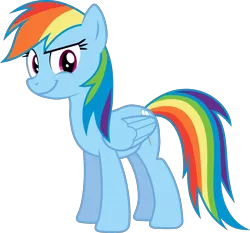 Size: 3000x2799 | Tagged: safe, artist:valadrem, derpibooru import, rainbow dash, pegasus, pony, season 1, swarm of the century, female, image, looking at you, mare, png, simple background, solo, transparent background, vector