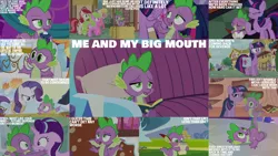 Size: 1280x720 | Tagged: safe, derpibooru import, edit, edited screencap, editor:quoterific, screencap, applejack, daisy, flower wishes, lily, lily valley, rarity, roseluck, spike, starlight glimmer, twilight sparkle, twilight sparkle (alicorn), alicorn, dragon, earth pony, pony, unicorn, a hearth's warming tail, amending fences, bridle gossip, celestial advice, hurricane fluttershy, school daze, season 1, season 2, season 4, season 5, season 6, season 7, season 8, season 9, spice up your life, the big mac question, the crystalling, the cutie pox, the cutie re-mark, twilight's kingdom, winter wrap up, spoiler:s08, spoiler:s09, bag, chocolate, eyes closed, female, floppy ears, flower trio, food, golden oaks library, hot chocolate, image, library, male, mare, open mouth, open smile, png, saddle bag, smiling, spread wings, stallion, sugarcube corner, twilight's castle, winged spike, wings