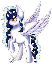 Size: 1682x2088 | Tagged: safe, artist:greenmarta, derpibooru import, oc, oc:roxy, unofficial characters only, alicorn, pony, alicorn oc, female, horn, image, png, simple background, solo, transparent background, wings