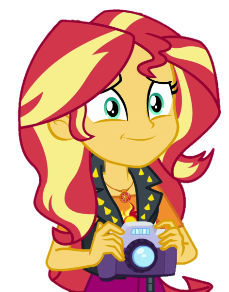 Size: 849x1080 | Tagged: safe, derpibooru import, edit, edited screencap, screencap, sunset shimmer, equestria girls, equestria girls series, forgotten friendship, background removed, camera, image, not a vector, png, simple background, solo, transparent background