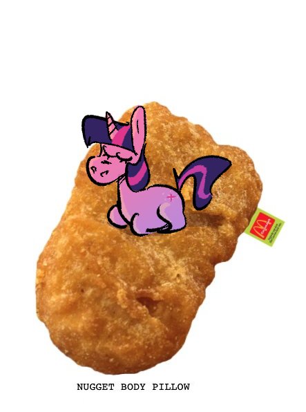 Size: 443x596 | Tagged: safe, artist:keryot, derpibooru import, twilight sparkle, pony, unicorn, chicken meat, chicken nugget, eyes closed, female, food, image, jpeg, lying down, mare, mcdonald's, meat, ponies in food, prone, simple background, solo, unicorn twilight, white background