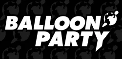 Size: 800x389 | Tagged: safe, derpibooru import, 2012, balloon party, brony music, grayscale, image, knife party, logo, monochrome, parody, png