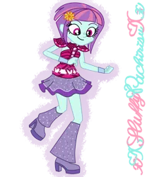 Size: 1024x1229 | Tagged: safe, artist:xxfluffypachirisuxx, derpibooru import, sunny flare, dance magic, equestria girls, spoiler:eqg specials, image, png, simple background, solo, transparent background