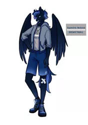 Size: 679x960 | Tagged: safe, derpibooru import, oc, oc:meteor storm, anthro, pegasus, anthro oc, image, jpeg, male, pegasus oc, smiling, solo, wings