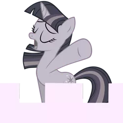 Size: 3200x3200 | Tagged: safe, artist:puetsua, artist:wardex101, derpibooru import, edit, twilight sparkle, pony, unicorn, depressed, discorded, discorded twilight, female, image, lonely, png, sad, simple background, singing, solo, sorrow, transparent background, unicorn twilight, vector