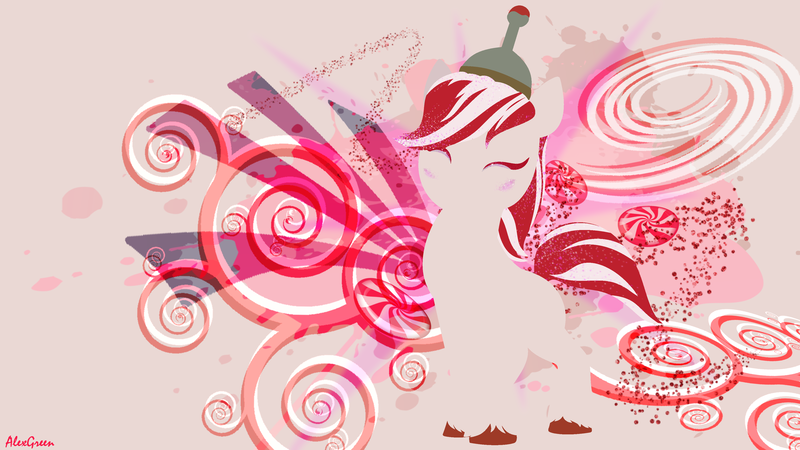 Size: 3840x2160 | Tagged: safe, artist:1alexgreen1, derpibooru import, sugar moonlight, earth pony, pony, my little pony: a new generation, abstract background, cutie mark, female, g5, helmet, image, mare, png, signature, solo, swirls, wallpaper