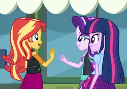 Size: 1024x720 | Tagged: safe, artist:emeraldblast63, derpibooru import, starlight glimmer, sunset shimmer, twilight sparkle, twilight sparkle (alicorn), alicorn, comic:the tale of two sunsets, equestria girls, image, jpeg