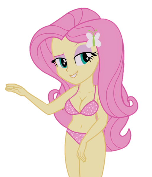 Size: 840x980 | Tagged: suggestive, derpibooru import, edit, edited screencap, editor:ah96, screencap, fluttershy, equestria girls, hamstocalypse now, rainbow rocks, background removed, beautiful, belly button, bra, breast edit, breasts, cleavage, clothes, dreamworks face, female, image, not a vector, pink bra, png, raised eyebrow, sexy, simple background, solo, transparent background, underwear