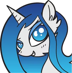 Size: 1134x1155 | Tagged: safe, artist:pisklakozaur, derpibooru import, oc, unofficial characters only, pony, unicorn, ear fluff, female, grin, horn, image, mare, png, simple background, smiling, solo, transparent background, unicorn oc