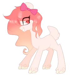 Size: 1629x1669 | Tagged: safe, artist:kaikururu, derpibooru import, oc, unofficial characters only, earth pony, pony, bow, earth pony oc, eyelashes, grin, hair bow, image, png, simple background, smiling, solo, transparent background, unshorn fetlocks