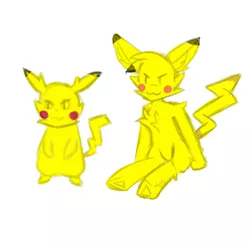 Size: 1280x1241 | Tagged: safe, artist:toxinagraphica, derpibooru import, ponified, pikachu, pony, chest fluff, crossover, cute, floppy ears, fluffy, image, jpeg, pokémon, sitting, smiling