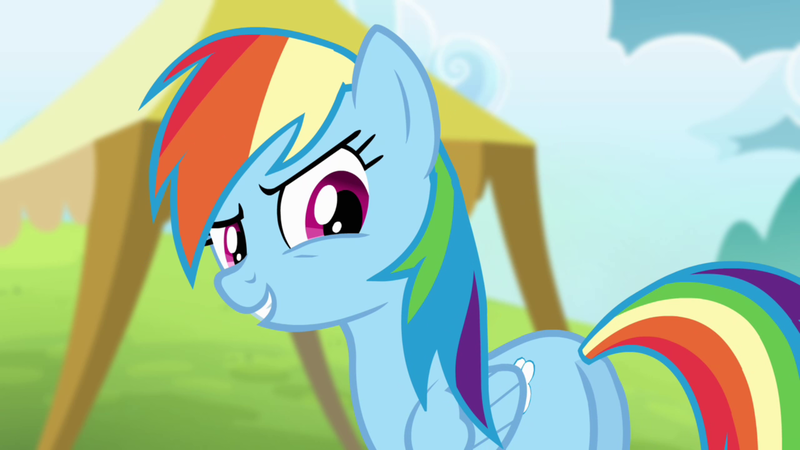 Size: 1920x1080 | Tagged: safe, derpibooru import, screencap, rainbow dash, pegasus, pony, rainbow falls, season 4, butt, female, grin, image, looking at you, looking back, mare, plot, png, rainbutt dash, smiling, smiling at you, solo