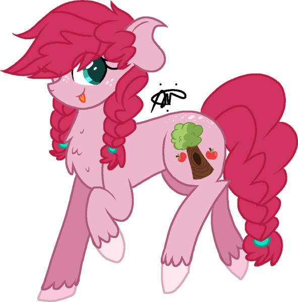 Size: 1105x1122 | Tagged: safe, artist:gallantserver, derpibooru import, oc, earth pony, pony, female, image, magical lesbian spawn, mare, offspring, parent:applejack, parent:sugar belle, parents:sugarjack, png, solo