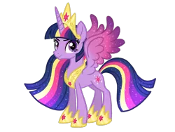 Size: 2160x1620 | Tagged: safe, artist:melspyrose, derpibooru import, princess twilight 2.0, twilight sparkle, twilight sparkle (alicorn), alicorn, pony, the last problem, clothes, colored wings, crown, cutie mark, ethereal mane, ethereal tail, female, gradient mane, gradient tail, gradient wings, horn, image, jewelry, long horn, looking at you, mare, older, older twilight, older twilight sparkle (alicorn), png, regalia, shoes, simple background, solo, sparkly mane, spread wings, starry mane, starry tail, starry wings, tail, transparent background, vector, wings
