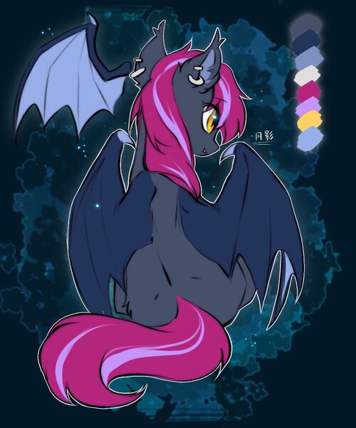 Size: 1000x1200 | Tagged: safe, artist:swaybat, derpibooru import, oc, unofficial characters only, bat pony, pony, bat pony oc, bat wings, image, jpeg, solo, wings