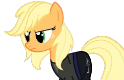 Size: 1937x1263 | Tagged: safe, artist:jacob kitts, derpibooru import, edit, edited screencap, screencap, applejack, earth pony, pony, alternate hairstyle, background removed, female, freckles, image, lord of the rings, mare, not a vector, png, re-enacted by ponies, simple background, solo, transparent background