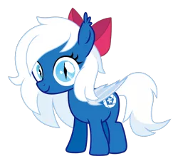 Size: 2796x2528 | Tagged: safe, artist:nicielunar, derpibooru import, oc, oc:icy snow, bat pony, pony, bow, female, filly, filly oc, foal, hair bow, image, png, wings