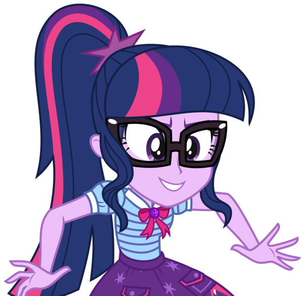 Size: 2978x2894 | Tagged: safe, artist:sketchmcreations, derpibooru import, sci-twi, twilight sparkle, equestria girls, equestria girls series, holidays unwrapped, spoiler:eqg series (season 2), bowtie, female, geode of telekinesis, glasses, image, magical geodes, png, simple background, smiling, the cider louse fools, transparent background, vector