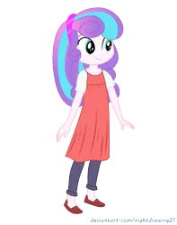 Size: 1600x2028 | Tagged: safe, artist:nightdrawing21, derpibooru import, edit, editor:enrique zx, princess flurry heart, human, equestria girls, background removed, blue hair, blue text, clothes, cute, equestria girls-ified, female, image, multicolored hair, older, older flurry heart, outfit, parent:princess cadance, parent:shining armor, parent:shiningcadance, png, purple hair, show accurate, simple background, smiling, solo, solo female, solo focus, spanish, spanish description, spanish text, text, transparent background, vector