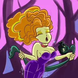 Size: 800x800 | Tagged: suggestive, artist:cecaeliafanatic, derpibooru import, adagio dazzle, pinkie pie, equestria girls, breasts, busty adagio dazzle, cecaelia, cleavage, crossover, image, jpeg, polyp, sleeveless, species swap, stupid sexy adagio dazzle, the little mermaid