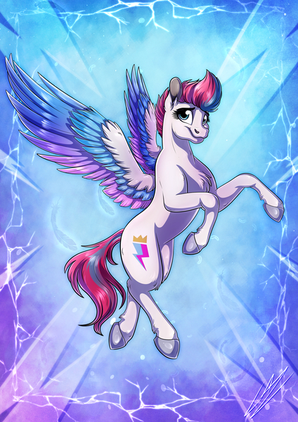 Size: 3508x4961 | Tagged: safe, artist:lupiarts, derpibooru import, zipp storm, pegasus, pony, my little pony: a new generation, absurd resolution, cute, digital art, drawing, female, flying, g5, image, jpeg, poster, solo, solo female, spread wings, wings